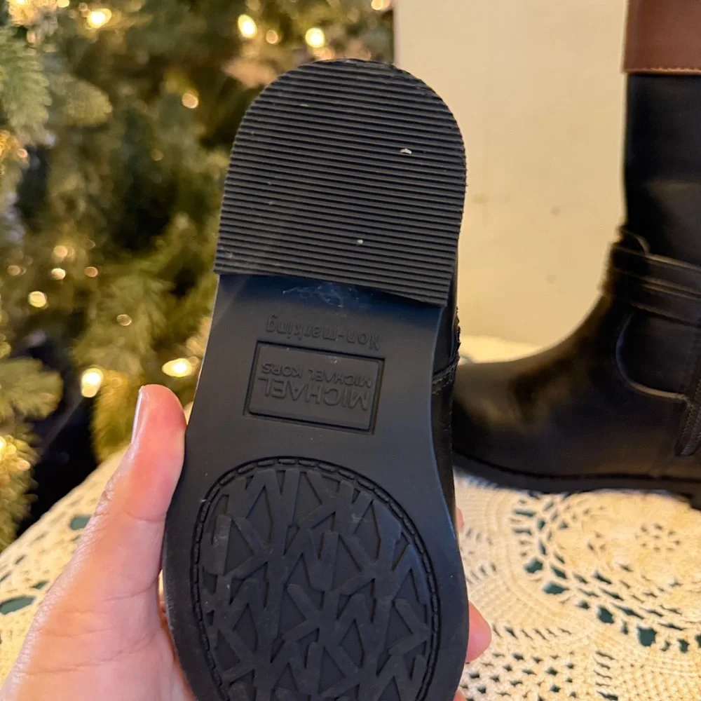 Michael Kors Two-Tone Black and Brown Boots - Picture 4 of 6